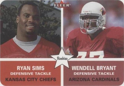 2002 Fleer Tradition Ryan Sims Wendell Bryant #282
