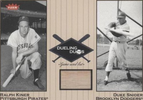 2002 Fleer Greats - Duke Snider Ralph Kiner #DD-DS2