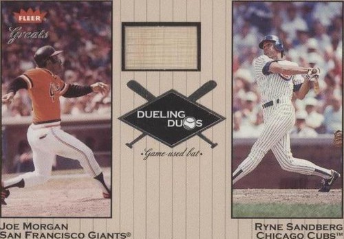 2002 Fleer Greats - Joe Morgan Ryne Sandberg #DD-JM1