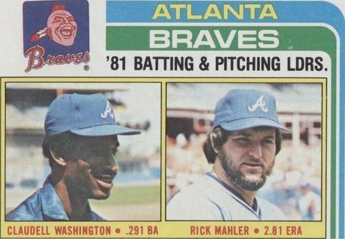 1982 Topps - Claudell Washington Rick Mahler #126