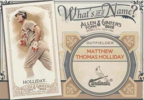 2012 Topps Allen & Ginter's - Matt Holliday #WIN80