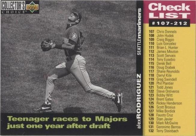 1995 Upper Deck Collector's Choice - Alex Rodriguez #527