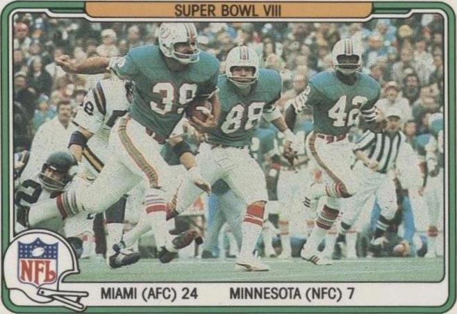 1982 Fleer Teams in Action Larry Csonka Paul Warfield #64