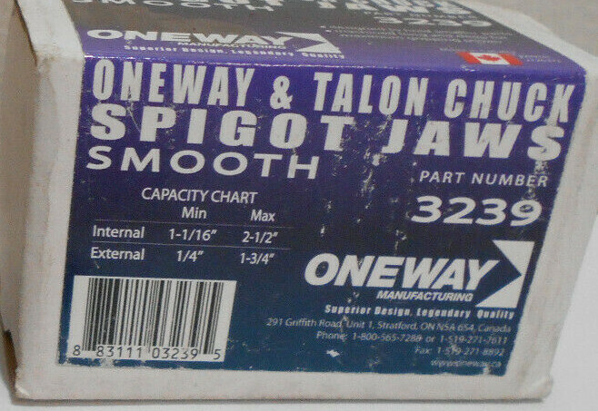 Oneway 3239 Smooth Spigot Jaws for Talon Chuck