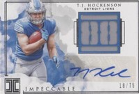 2019 Panini Impeccable T.J. Hockenson #RN16