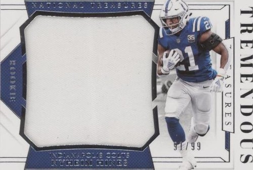 2018 Panini National Treasures Nyheim Hines #TT-17