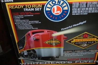 LIONEL # 6-030098 Whitehead Flyer Schweppes Ginger Ale Passenger Set O Scale