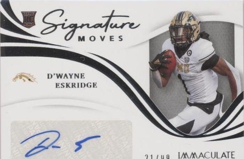 2021 Panini Immaculate Collection Collegiate D'Wayne Eskridge #SM-DW