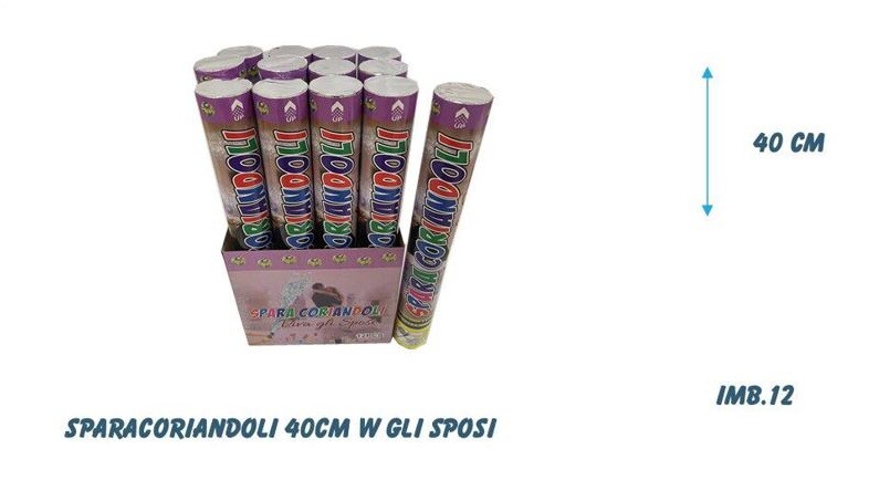 Set 12 Tubi Spara Coriandoli W Gli Sposi Cannone 40cm Feste Party dfh
