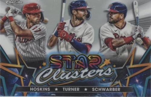 2023 Topps Cosmic Chrome - Kyle Schwarber Rhys Hoskins Trea Turner #SC-12