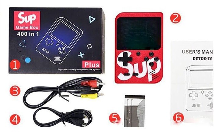 Console Retro Mini Portatile Giochi Classici 400 In 1 Retro Anni '80 '90 cir