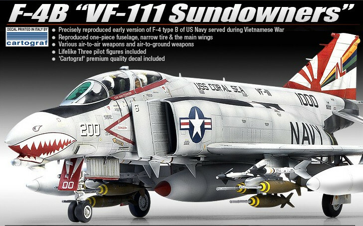 X-PLUS 1/72 アメリカ F-4B U.S NAVY VF-111 X-Plus 330098 - F-4 Phantom II Diecast Model, USN VF-111