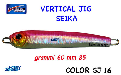 SEA ROCK SEIKA 60 gr. COLORE SJ-16 PINK VERTICAL JIG x MARE RICCIOLA DENTICE