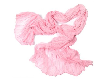 Fashion Womens cotton Long Crinkle Soft Scarf Wrap Wraps Shawl Scarf pink
