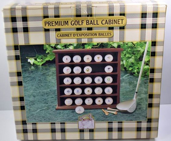 Clubhouse Collection Executive Golf Ball Cabinet Mahogany Finish Bin 3.12