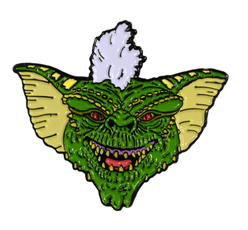 Gremlins Stripe Enamel Pin Christmas Holiday Horror Movie Evil Mogwai Monster