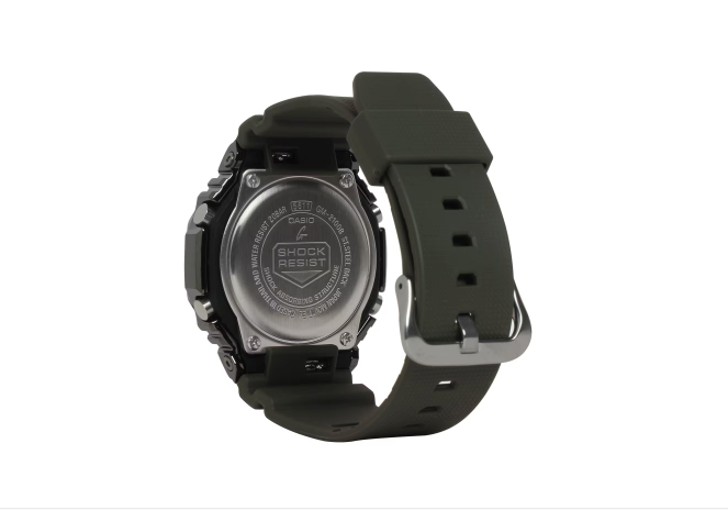 Pre-owned Casio Watch G-shock Metal Covered Gm-2100b-3ajf Men's Green Eu In Blue