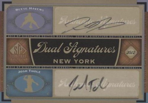 2012 SP Signature Edition - Josh Thole Reese Havens #NYM13