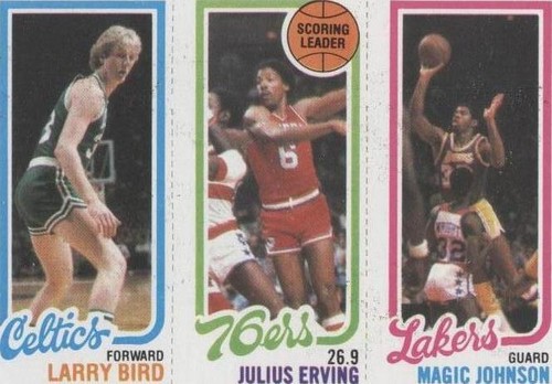 1980 Topps Magic Johnson Rookie Card Larry Bird RC Julius