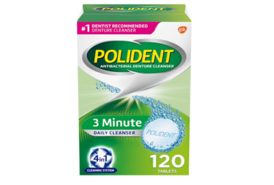 Polident 3 Minute Denture Cleanser Tablets - 120 Count