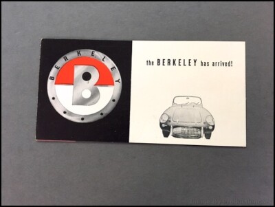 1958 Berkeley Vintage Original Sales Brochure - Roadster Coupe