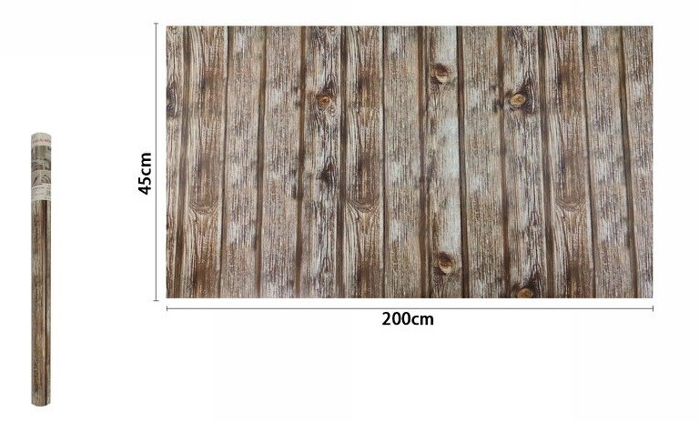 Rotolo Pellicola Adesiva Assi Legno 45cmx2m Pannelli Cassetti Mobili Casa dfh