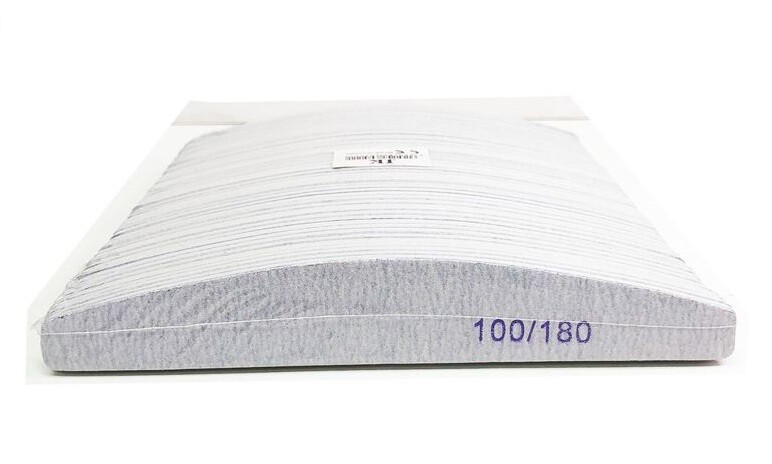 48 Lime Mezzaluna Bilaterale Grana 100/180 Ricostruzione Unghie Manicure cir