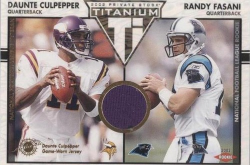 2002 Private Stock Titanium Daunte Culpepper Randy Fasani #140