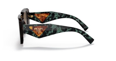 Pre-owned Prada Pr 23ysf 2au06b Tortoise Dark Brown 52 Mm Women's Sunglasses