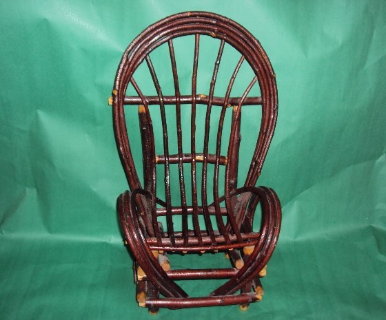 vintage hickory bent wood twig furniture small miniature 19