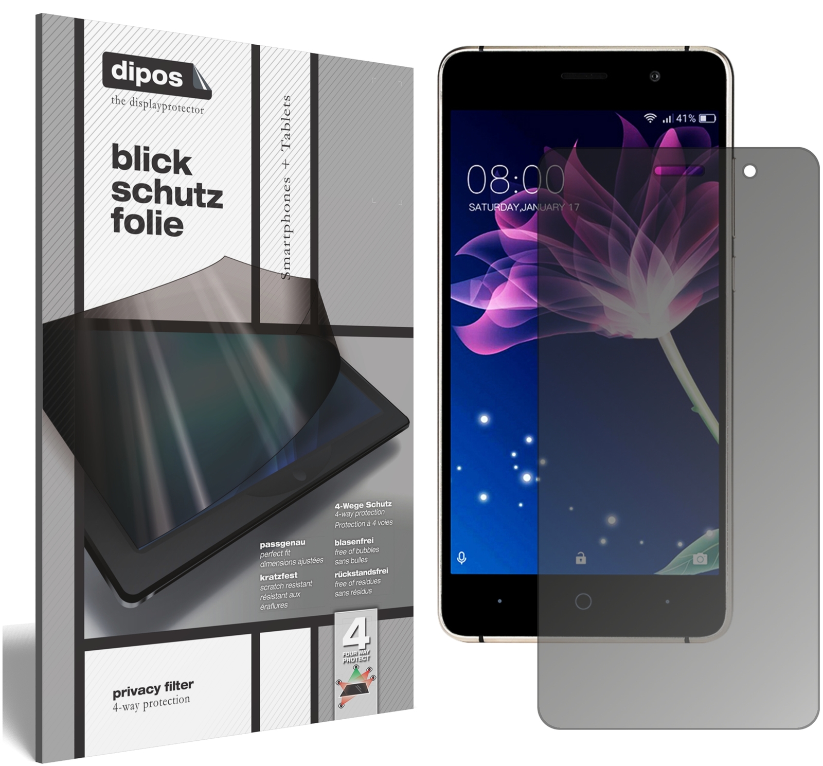 Dipos 2 Pellicole Protettive In Cristallo Per Doogee X10 – Taglio Laser, Made In Germany, Trasparenti - 5
