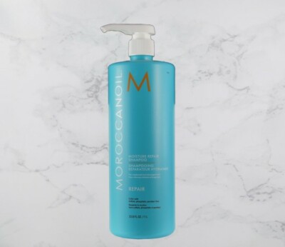 New Moroccanoil Moisture Repair Shampoo 33.8 oz / 1L For damaged Hair