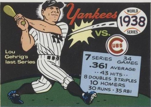 1970 Fleer Laughlin World Series - Lou Gehrig #35