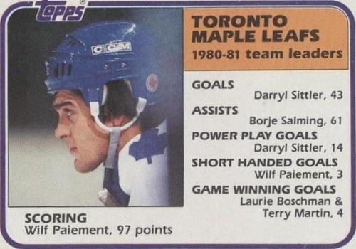 1981-82 Topps - Wilf Paiement #63