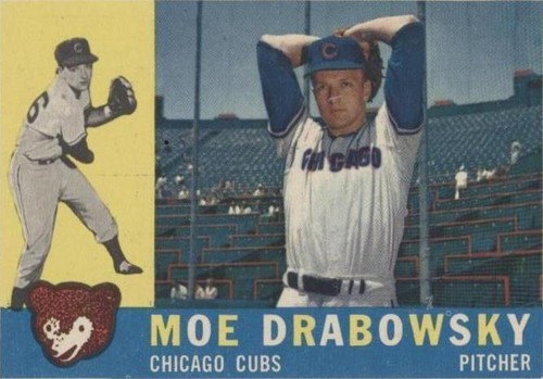 1957 Topps Baseball #84 Moe Drabowsky, Chicago Cubs, Rookie, EX 