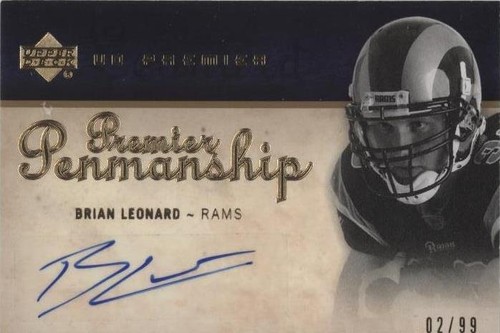 2007 UD Premier Brian Leonard #PP-BL