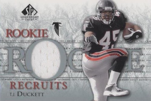 2002 SP Legendary Cuts T.J. Duckett #RR-TJ