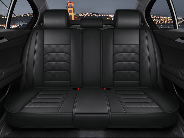 For Toyota RAV4 Front + Rear Car Seat Covers 5-Seats Protector Leather Full Set