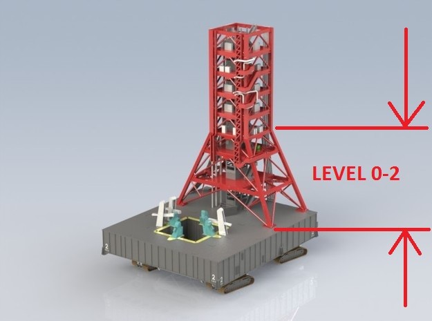 3D PRINT TO ORDER - 1/400 UMBILICAL TOWER SET TO ADAPT ON  MLP PLATFORM