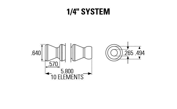 Loc-Line® Modular Coolant Hose System, 1/4" Diameter, 5' (in 5pcs of 12" each)