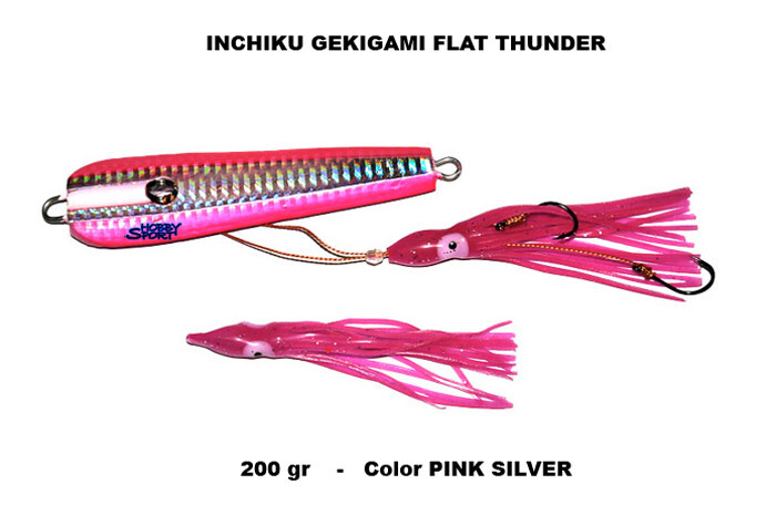 INCHIKU GEKIGAMI FLAT THUNDER GR 200 COL SILVER PINK PESCA MARE BARCA PAGELLO