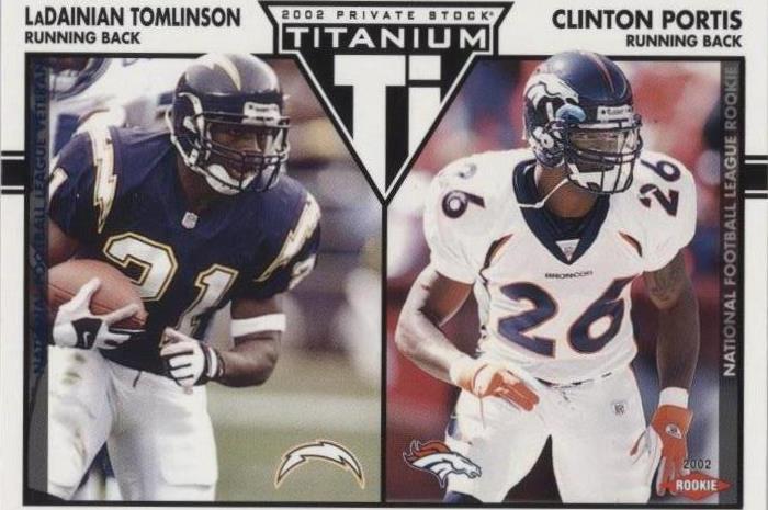 2002 Private Stock Titanium - Blue #164 LaDainian Tomlinson, Clinton ...
