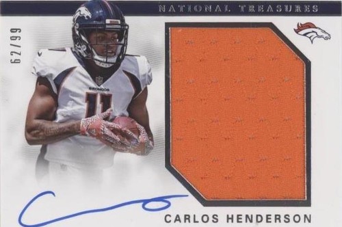 2017 Panini National Treasures Carlos Henderson #RMS-CH