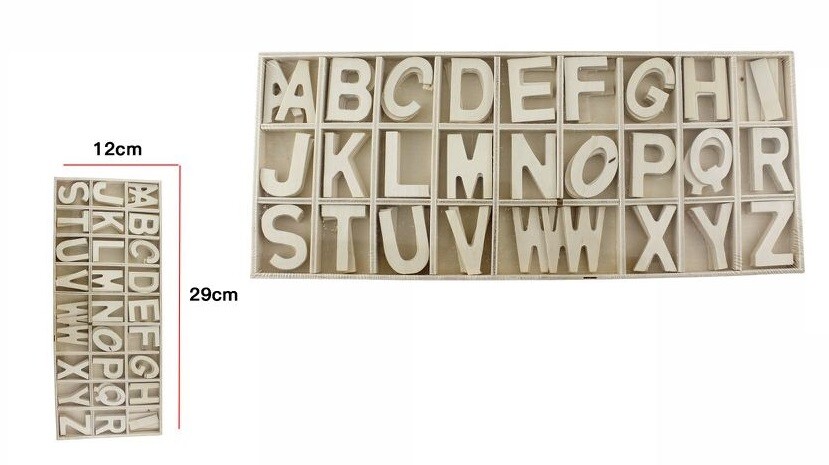 Box Confezione Lettere Sottili In Legno Alfabeto Decorazione Lavoretti dfh