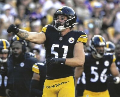 Autographed NICK HERBIG Pittsburgh Steelers 8x10 Photo w/Show Ticket