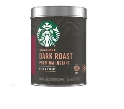 Starbucks Premium Instant Dark Roast Coffee 40 cup  3.17 oz BB 8/2024