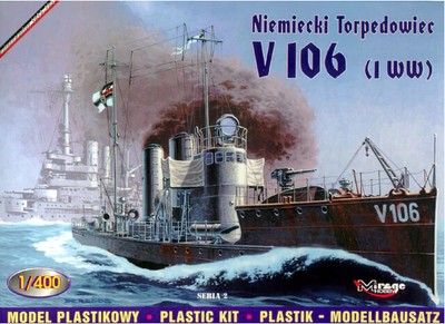 Mirage Hobby 40028- Niemiecki Torpedowiec V 106 1:400