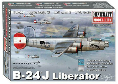 Minicraft B-24J ''Liberator'' 1/144 Plastic Model Plane Kit 14750