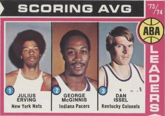 1974-75 Topps - #207 Julius Erving, Dan Issel, George McGinnis