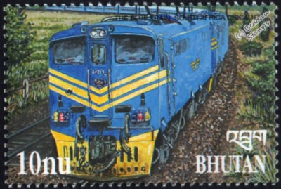 South African Railways Class 6E1 BLUE TRAIN Electric Train Locomotive Stamp #1